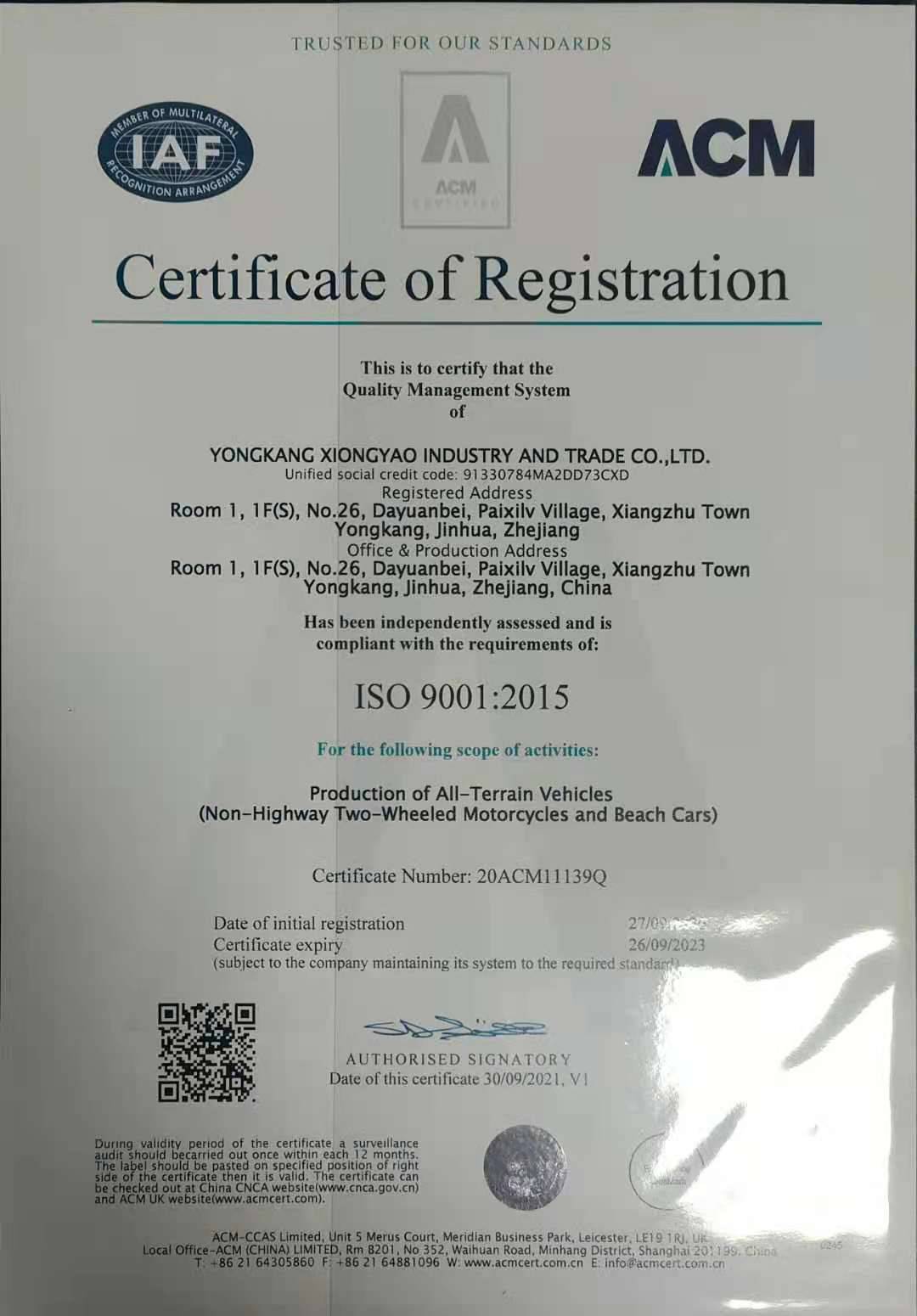 ISO 9001 document working image